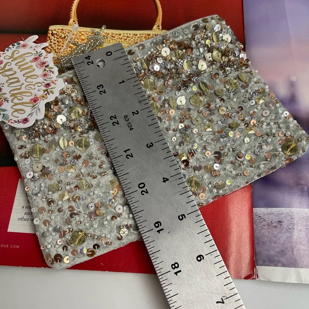 - Glitter Cosmetic Pouch 5x7”